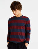 Long-sleeve striped T-shirt