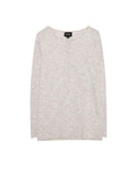 Long sleeve T-shirt with buttoned collar