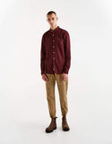 Solid-coloured twill shirt