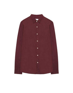 Solid-coloured twill shirt